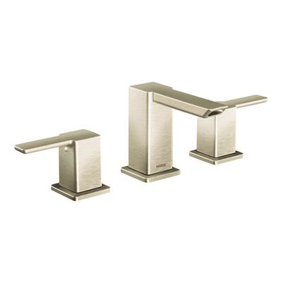 Moen TS6720BN- 90-Degree 8 in. Widespread 2-Handle Mid-Arc Bathroom Faucet Trim Kit in Brushed Nickel (Valve Not Included) - FaucetExpress.ca