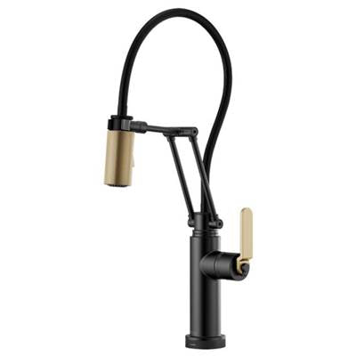 Brizo 64244LF-BLGL- Articulating With Smarttouch, Industrial Handle | FaucetExpress.ca