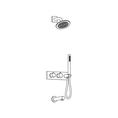 Aqualem TSKT3124-MB- 3-Way Thermostatic Shower Kit Trim Set (Rough-In Valve Request: HW2700.RI ) - FaucetExpress.ca