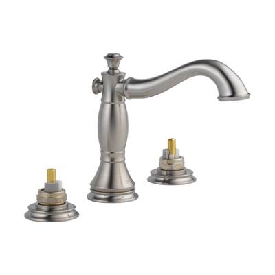 Delta 3597LF-SSMPU-LHP- 2H Wide Spread Lav W/ Metal Pop-Up | FaucetExpress.ca