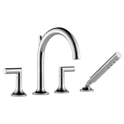Brizo T67475-PC- 4-Hole Roman Tub W/Handshower | FaucetExpress.ca