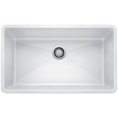 Blanco 401820- PRECIS U Super Single, Undermount, SILGRANIT®, White | FaucetExpress.ca