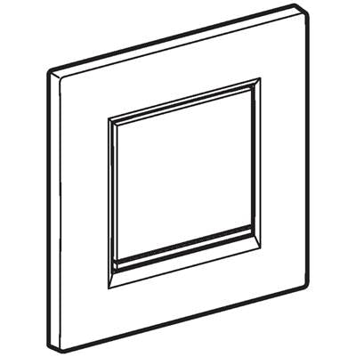 Geberit 243.270.KJ.1- Actuator plate type 30 for Geberit urinal flush control with pneumatic flush actuation: white / bright chrome / white | FaucetExpress.ca