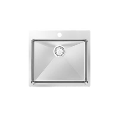 Zomodo MOC508T-K1- Standard Kit - Montego Single Sink And Accessory Kit - Tap Ledge Drop-in, 18ga, R15 (inc: bottom grid And cutting board) - FaucetExpress.ca
