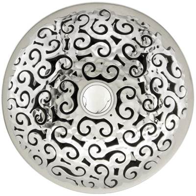 Linkasink D016 - Swirl Grid Strainer with White Stone Screw
