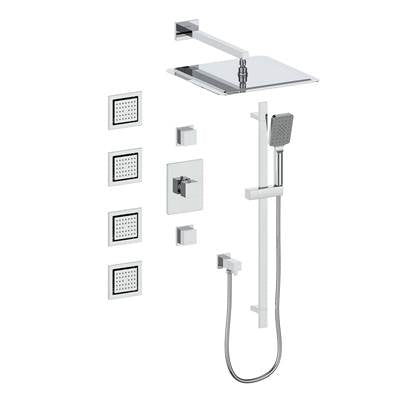 Vogt SET.KG.142.930.CC- Kapfenberg Thermostatic Shower System with In-Wall Body Jets 3/4' Chrome