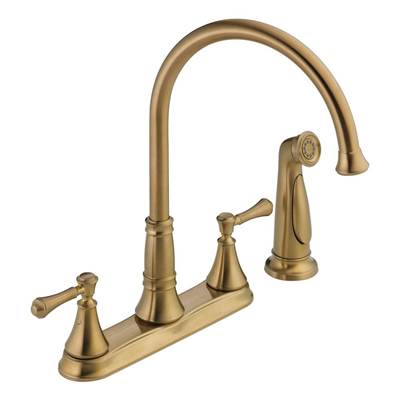 Delta 2497LF-CZ- Cassidy 2H Kitchen Deck Faucet W/Sprayer | FaucetExpress.ca