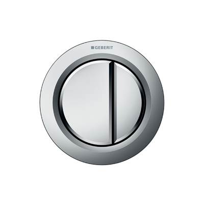 Geberit 116.050.46.1- Geberit remote flush actuation type 01, pneumatic, for dual flush, furniture actuator: matt chrome-plated | FaucetExpress.ca