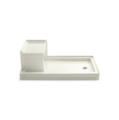Kohler 1978-96- Tresham® 60'' x 36'' Single threshold right-hand drain shower base with integral left-hand seat | FaucetExpress.ca