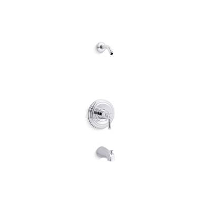 Kohler TLS395-4S-CP- Devonshire® Rite-Temp(R) bath and shower valve trim with lever handle and slip-fit spout, less showerhead | FaucetExpress.ca