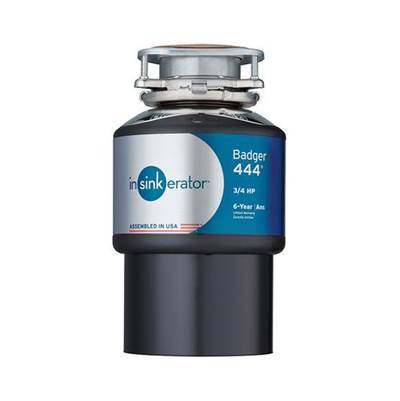 Insinkerator BADGER-444- 79322B-ISE - 3/4 HP Food Waste Disposer - Continuous Feed