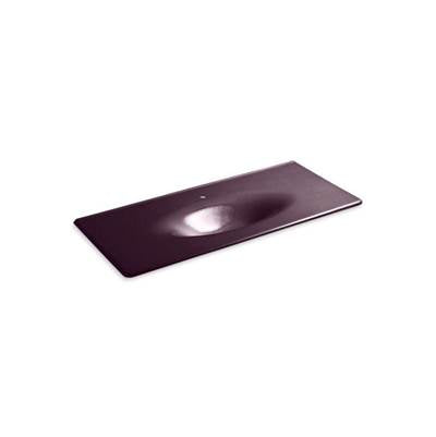 Kohler 3053-1-PLM- Iron/Impressions® 49'' vanity-top bathroom sink with single faucet hole | FaucetExpress.ca