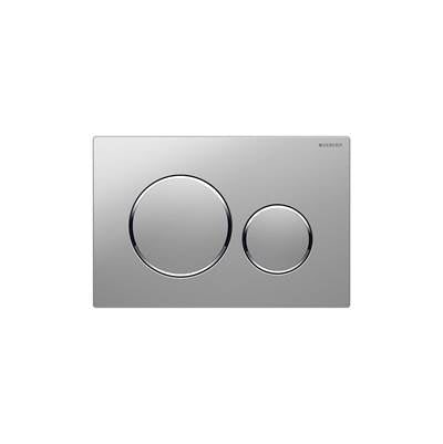 Geberit 115.882.JQ.1- Geberit actuator plate Sigma20 for dual flush: matt chrome-coated, easy-to-clean coated, bright chrome-plated | FaucetExpress.ca