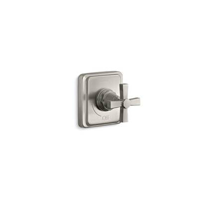 Kohler T13174-3A-BN- Pinstripe® Valve trim with Pure design cross handle for volume control valve, requires valve | FaucetExpress.ca