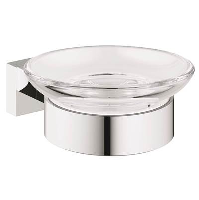 Grohe 40754001- Essentials Cube Soap Dish with Holder | FaucetExpress.ca
