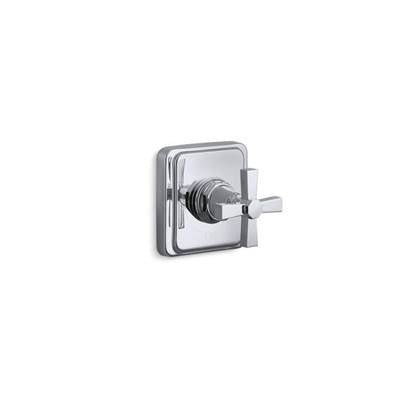 Kohler T13174-3A-CP- Pinstripe® Valve trim with Pure design cross handle for volume control valve, requires valve | FaucetExpress.ca