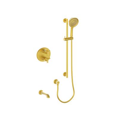 Vogt SET.Z3.220.500.MG- 2-Way Thermostatic Set - Handheld and Spout Matte Gold