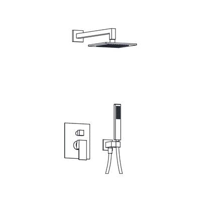 Aqualem TSKP2232-CP- 2-Way Pressure Balance Shower Trim Set (Rough-In Req: AQP5200.RI) - FaucetExpress.ca