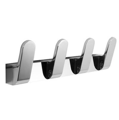 Laloo 7116-4 SG- 4 Hook Strip - Stone Grey | FaucetExpress.ca
