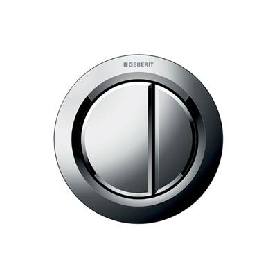 Geberit 116.050.21.1- Geberit remote flush actuation type 01, pneumatic, for dual flush, furniture actuator: bright chrome-plated | FaucetExpress.ca