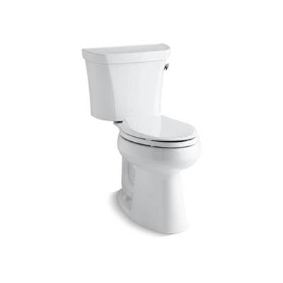 Kohler 3889-RA-0- Highline® Comfort Height® Two-piece elongated 1.28 gpf chair height toilet with right-hand trip lever and 10'' rough-in | FaucetExpress.ca