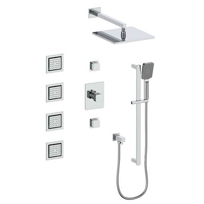 Vogt SET.NU.142.930.CC- Thermostatic Shower Set with In-Wall Body Jets 3/4' Chrome