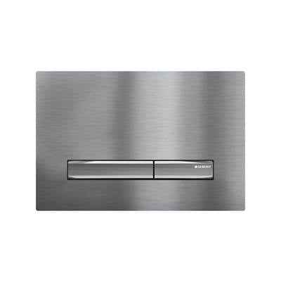 Geberit 115.788.GH.2- Geberit actuator plate Sigma50, for dual flush: brushed chrome | FaucetExpress.ca