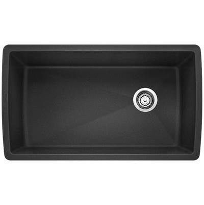 Blanco 401623- DIAMOND U Super Single Undermount Sink, SILGRANIT Anthracite | FaucetExpress.ca