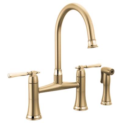 Brizo 62558LF-GLPG - Bridge Faucet With Spray - 2L