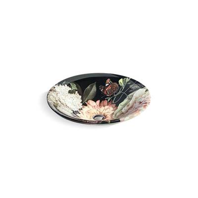 Kohler 30333-DM1-0- Dutchmaster Blush Floral Carillon® Round Wading Pool® vessel bathroom sink | FaucetExpress.ca
