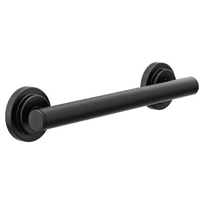 Moen YG0712BL- Iso Matte Black 12'' Designer Grab Bar
