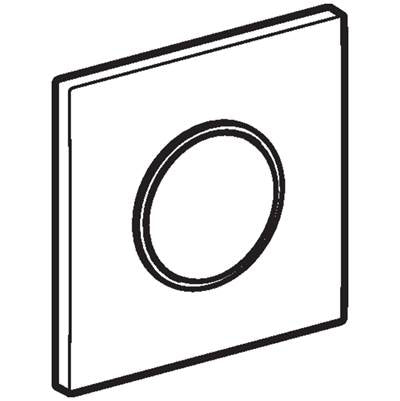 Geberit 241.915.SN.1- Actuator plate type 10 for Geberit urinal flush control with pneumatic flush actuation: stainless steel brushed/polished/brushed | FaucetExpress.ca