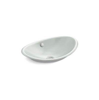 Kohler 5403-W-FF- Iron Plains® Oval Wading Pool® Vessel bathroom sink with White painted underside | FaucetExpress.ca