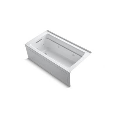 Kohler 1122-LA-0- Archer® 60'' x 32'' alcove whirlpool with integral apron, integral flange and left-hand drain | FaucetExpress.ca