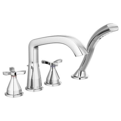 Delta T47766- Four Hole Roman Tub Trim Shower 2O | FaucetExpress.ca