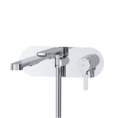 Riobel TNB21C- Wall Mount Type T/P (Thermo/Pressure Balance) Coaxial Tub Filler Trim With Handshower