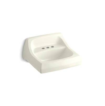 Kohler 2005-96- Kingston 21-1/4'' x 18-1/8'' wall-mount/concealed arm carrier bathroom sink with 4'' centerset faucet holes | FaucetExpress.ca