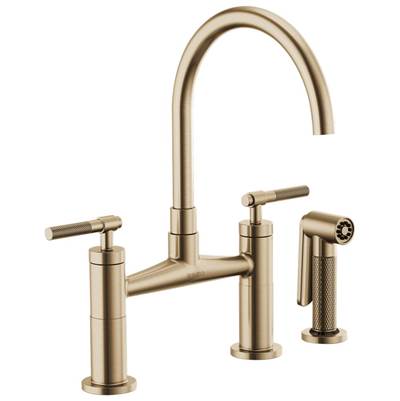 Brizo 62543LF-GL- Arc Spout Bridge, Knurled Handle | FaucetExpress.ca
