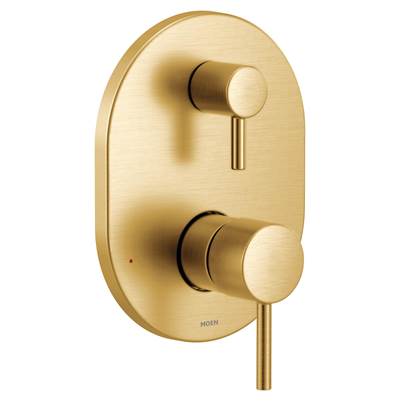 Moen UT3290BG- Align M-CORE 3-Series 2-Handle Shower Trim with Integrated Transfer Valve in Brushed Gold (Valve Not Included)