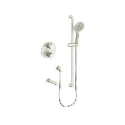 Vogt SET.WL.220.500.BN- 2-Way Thermostatic Set - Handheld and Spout Brushed Nickel
