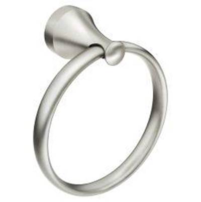 Moen MY6286BN- Hamden Spot Resist Brushed Nickel Towel Ring