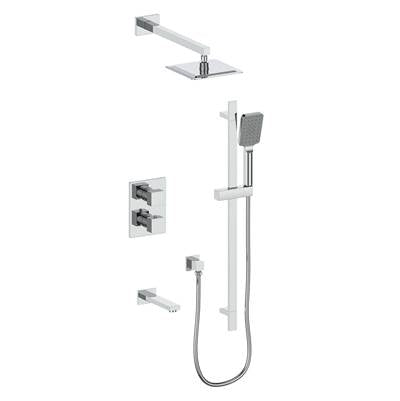 Vogt SET.AP.320.320.CC- Kapfenberg 3-Way Thermostatic Shower Set with 10' Rainhead Chrome