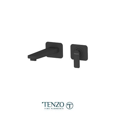 Tenzo DE14-P-BG - Wall Mount Lavatory Faucet Delano Brushed Gold With (Overflow) Drain