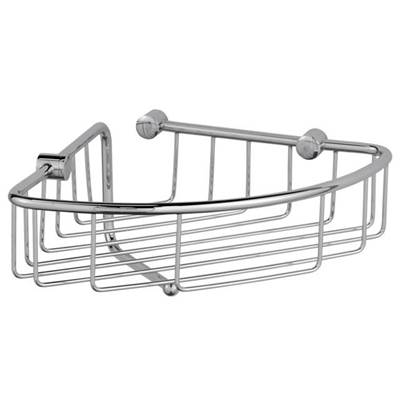 Laloo 3381 SG- Wire Corner Basket - Stone Grey | FaucetExpress.ca
