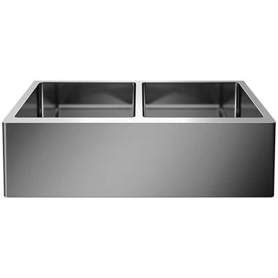 Blanco 401867- QUATRUS R15 U 2 Farmhouse Kitchen Sink, Stainless Steel | FaucetExpress.ca