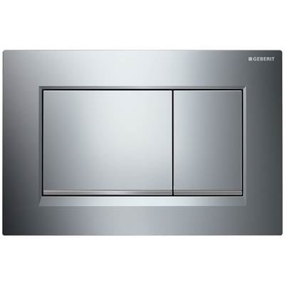 Geberit 115.883.KH.1- Geberit actuator plate Sigma30 for dual flush: bright chrome / matt chrome / bright chrome | FaucetExpress.ca