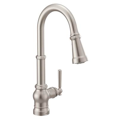 Moen S72003SRS- Paterson One-Handle Pull-down Kitchen Faucet with Power Boost, Includes Interchangeable Handle, Spot Resist Stainless