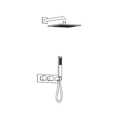 Aqualem TSKT2204-RGD- 2-Way Thermostatic Shower Kit Trim Set (Rough-In Valve Req.: HW2600.RI) - FaucetExpress.ca