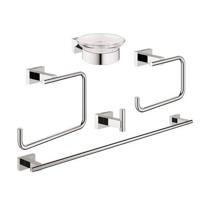 Grohe 40758001- Essentials Cube Master Bathroom Set 5-in-1 | FaucetExpress.ca