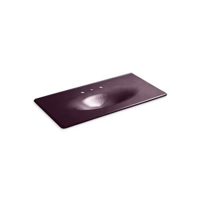 Kohler 3052-8-PLM- Iron/Impressions® 43'' vanity-top bathroom sink with 8'' widespread faucet holes | FaucetExpress.ca